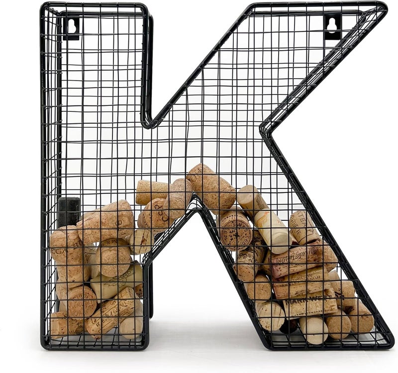 Oeno Wine Cork Holder Metal Display Collector Full Alphabet Display Letters & More (K) - Image 1
